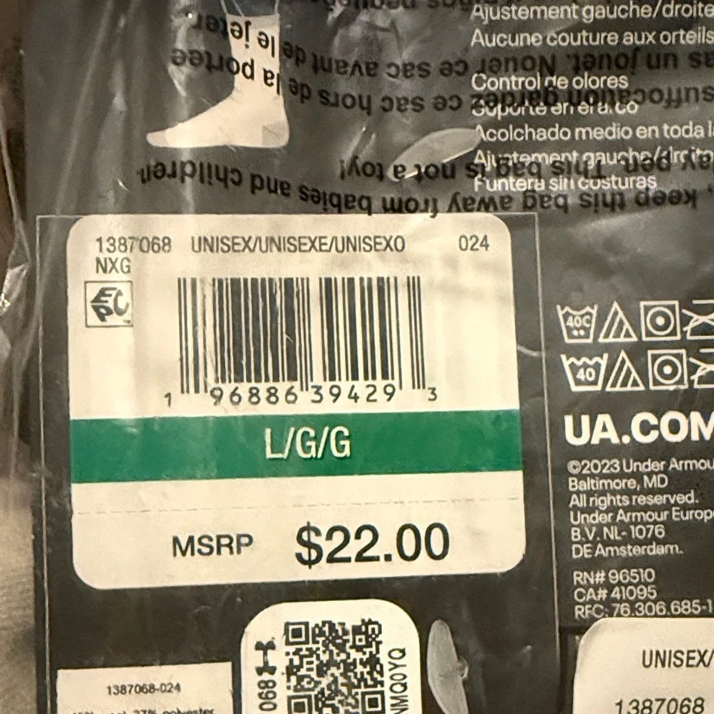 Under Armour UA All Weather Crew Socks charcoal
